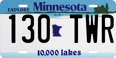 MN license plate 130TWR