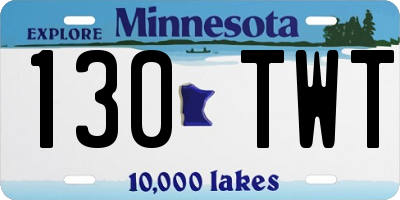 MN license plate 130TWT