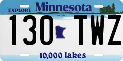 MN license plate 130TWZ