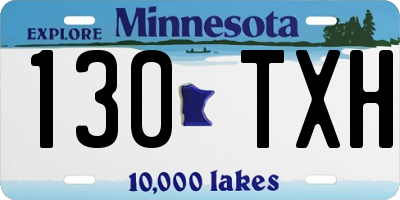 MN license plate 130TXH