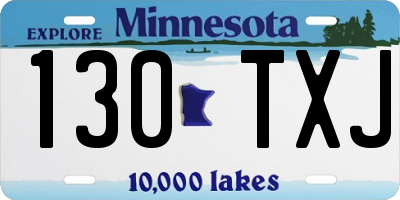 MN license plate 130TXJ