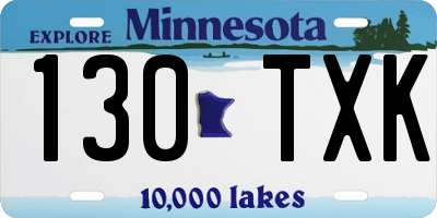 MN license plate 130TXK