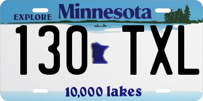 MN license plate 130TXL