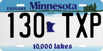 MN license plate 130TXP