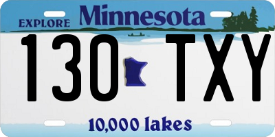 MN license plate 130TXY