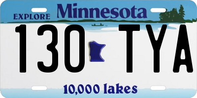 MN license plate 130TYA
