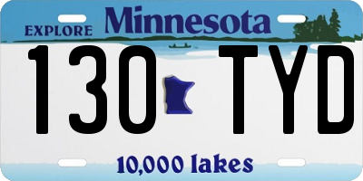 MN license plate 130TYD