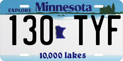 MN license plate 130TYF