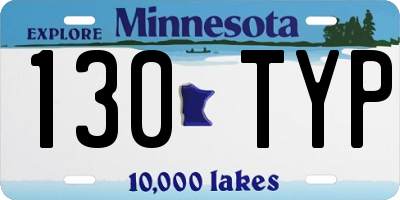 MN license plate 130TYP