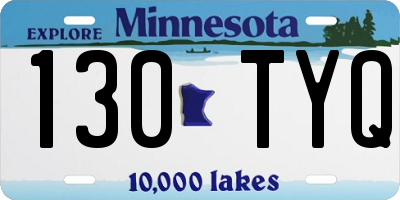 MN license plate 130TYQ