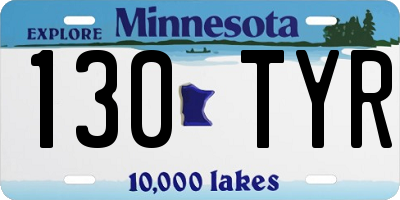 MN license plate 130TYR