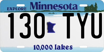 MN license plate 130TYU