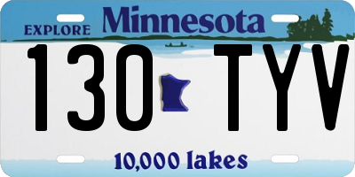 MN license plate 130TYV