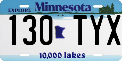 MN license plate 130TYX