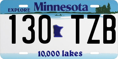 MN license plate 130TZB