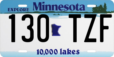 MN license plate 130TZF