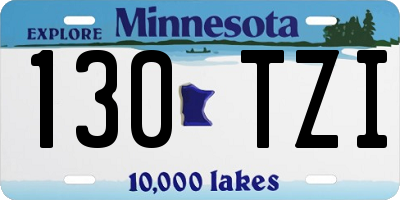 MN license plate 130TZI