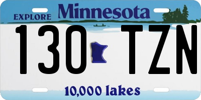 MN license plate 130TZN