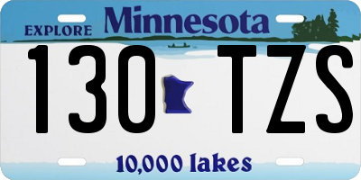 MN license plate 130TZS