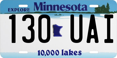 MN license plate 130UAI