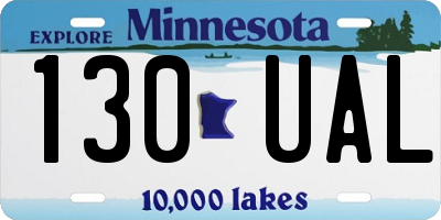 MN license plate 130UAL