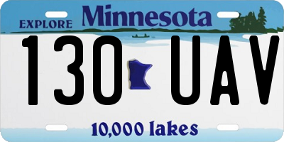 MN license plate 130UAV