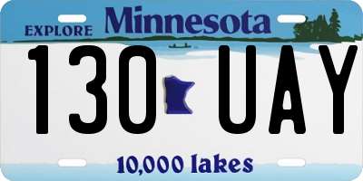 MN license plate 130UAY