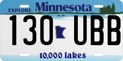 MN license plate 130UBB