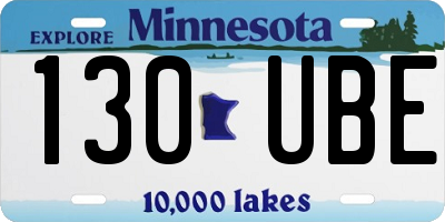 MN license plate 130UBE