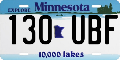 MN license plate 130UBF