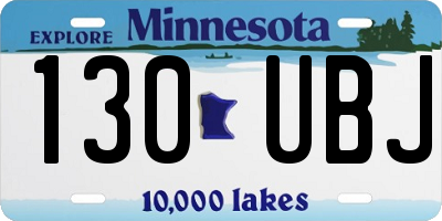 MN license plate 130UBJ