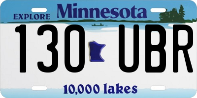 MN license plate 130UBR
