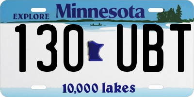 MN license plate 130UBT