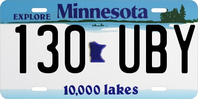 MN license plate 130UBY