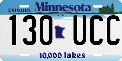 MN license plate 130UCC
