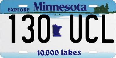 MN license plate 130UCL