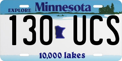 MN license plate 130UCS
