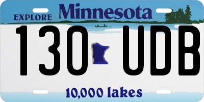 MN license plate 130UDB