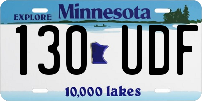 MN license plate 130UDF