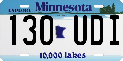 MN license plate 130UDI