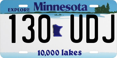 MN license plate 130UDJ