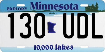 MN license plate 130UDL