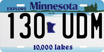 MN license plate 130UDM