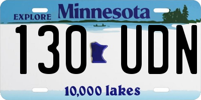 MN license plate 130UDN