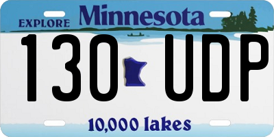 MN license plate 130UDP