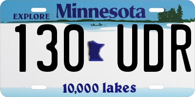 MN license plate 130UDR