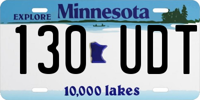 MN license plate 130UDT