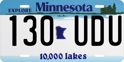 MN license plate 130UDU