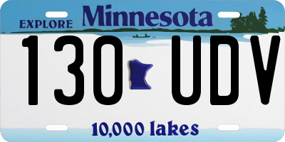 MN license plate 130UDV