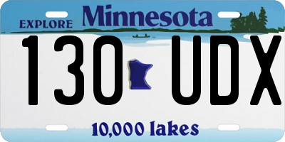 MN license plate 130UDX